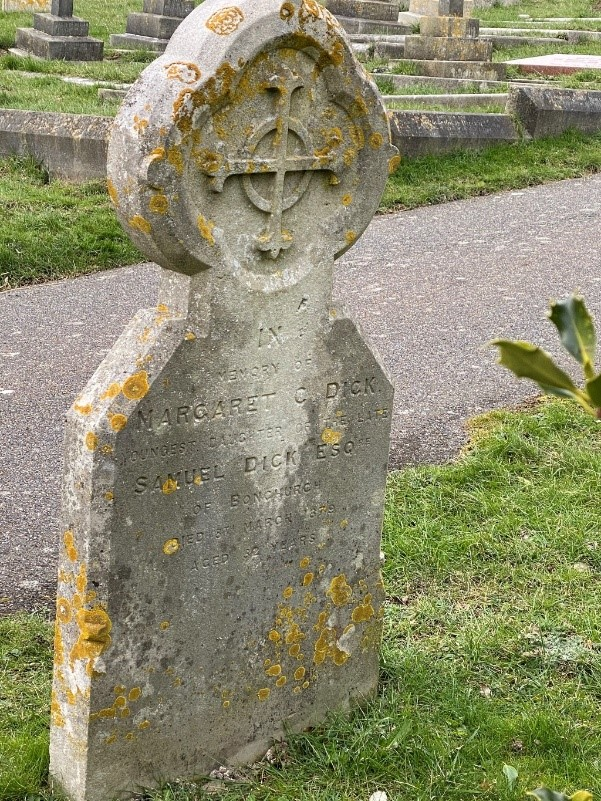 Margaret Dicks grave in Ventnor, Isle of Wight